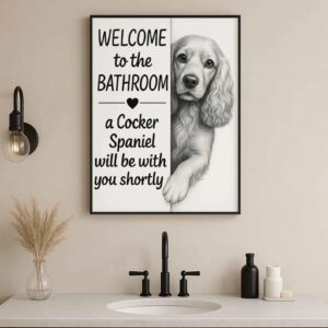 Black Labrador Bathroom Poster