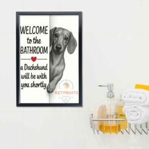Dachshund Bathroom Poster
