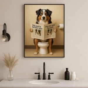 Australian shepherd Bathroom Poster