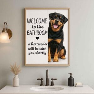 Rottweiler Bathroom Poster