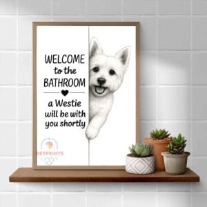 West Highland White Terrier Bathroom Poster