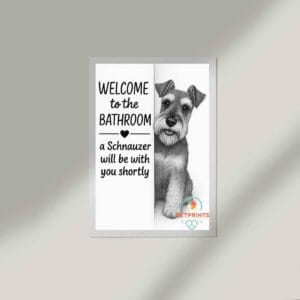 Schnauzer Bathroom Poster