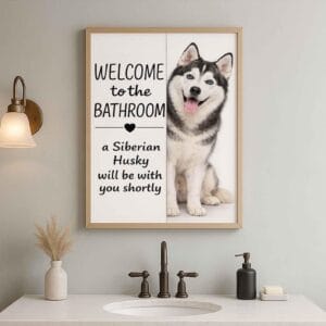 Siberian Husky Dog Wall Art Poster