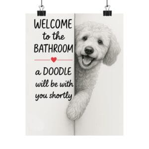 Doodle Bathroom Poster